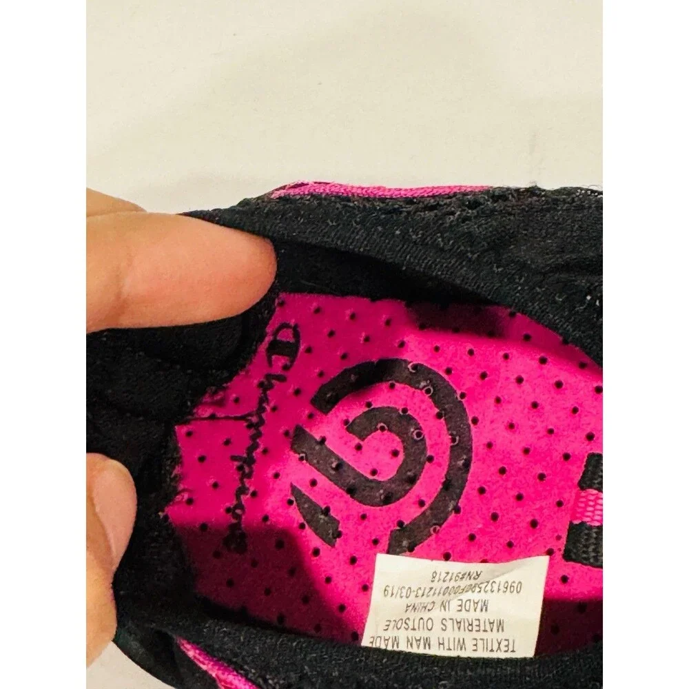 Champion Lucille Geo Flo 2 Womens 7-8 Black & Pink,Hook & Loop Water Shoes